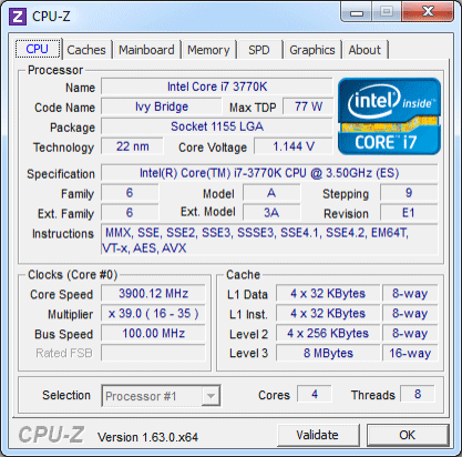 CPU-Z 1.63 CPU-Z 1.63