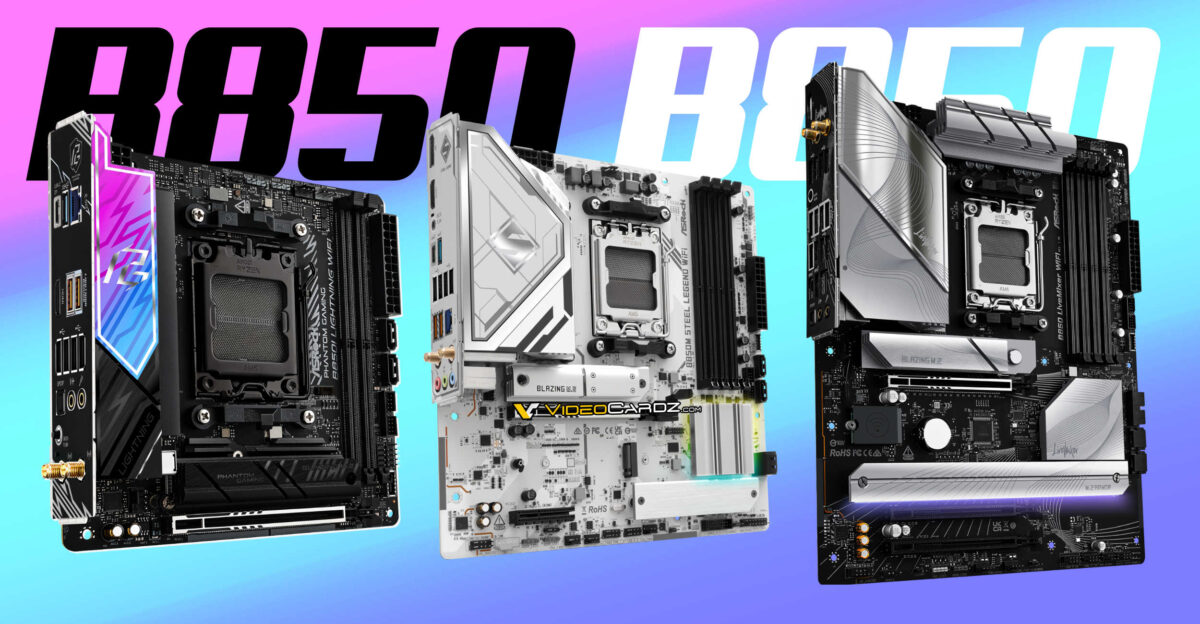 ASRock готовит к выходу больше десятка плат AM5 с набором логики AMD B850