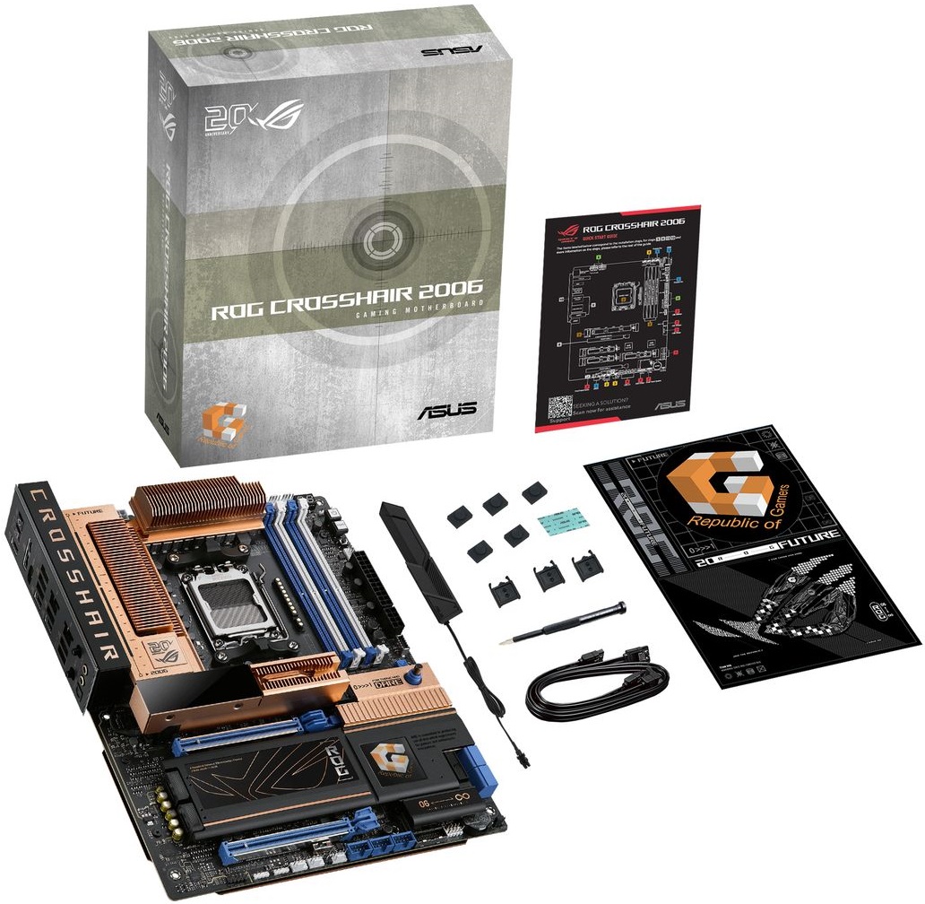 ASUS подготовила плату ROG Crosshair 2006 в ретро-стиле к 20-летию бренда Republic of Gamers