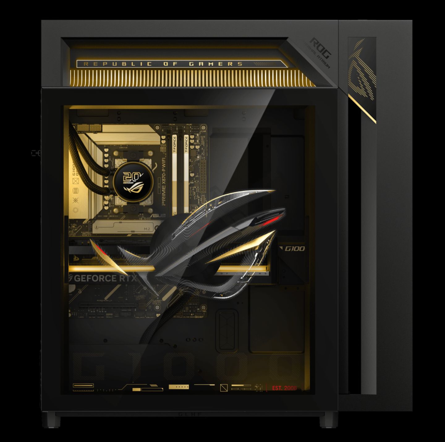 ASUS підготувала флагманську плату ROG Crosshair X870E, відкритий корпус ROG GR20 і преміальний ПК ROG G1000 серії Edition 20