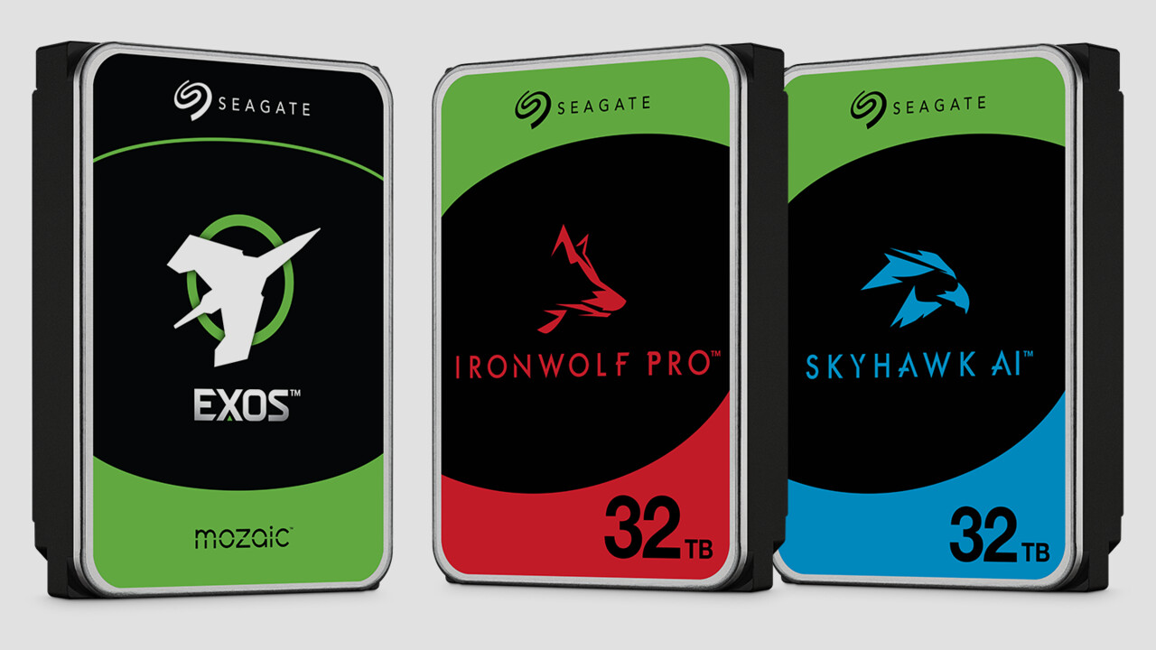 Seagate випускає 32-терабайтні жорсткі диски лінійок Exos, SkyHawk та IronWolf Pro