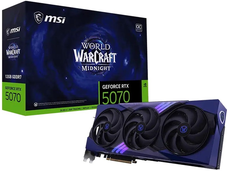 MSI предлагает модификации GeForce RTX 5070 для фанатов World of Warcraft