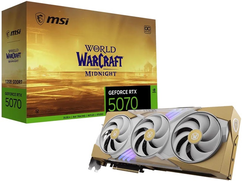 MSI предлагает модификации GeForce RTX 5070 для фанатов World of Warcraft