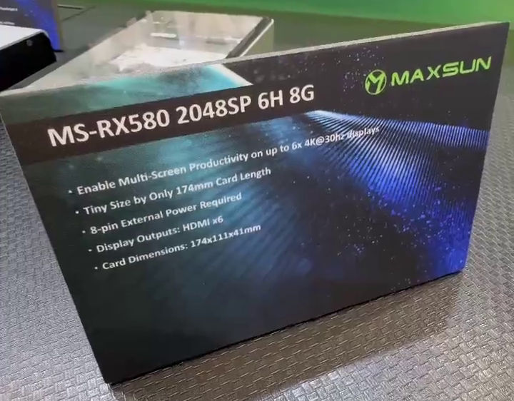 MaxSun несподівано продемонструвала на Computex 2026 відеокарту Radeon RX 580 на чипі Polaris