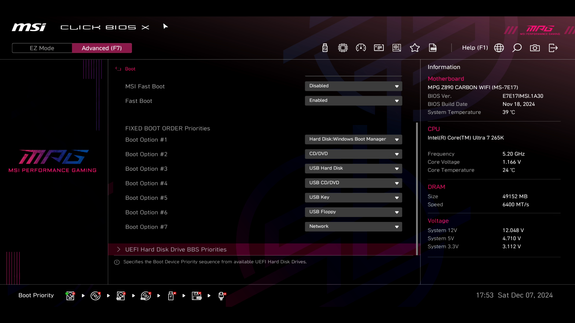 Обзор и тестирование материнской платы MSI MPG Z890 Carbon WiFi для платформы Intel LGA 1851