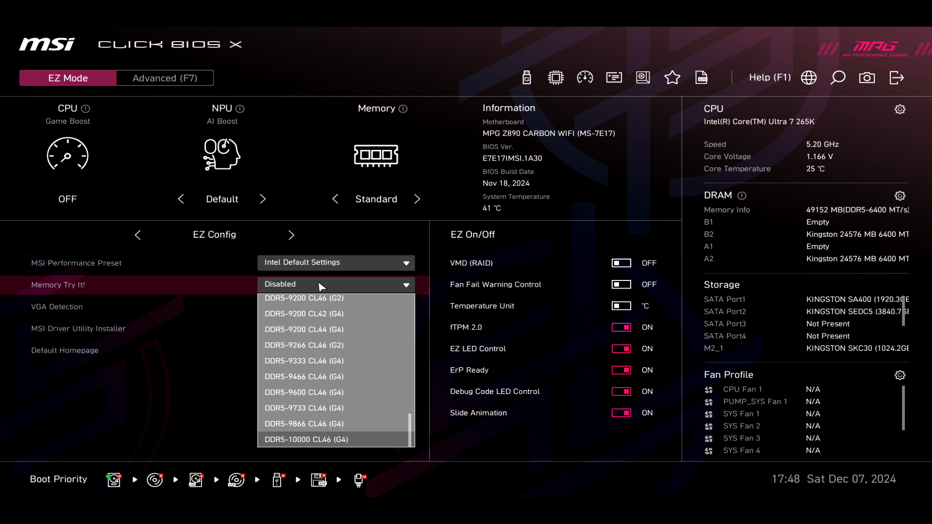 Обзор и тестирование материнской платы MSI MPG Z890 Carbon WiFi для платформы Intel LGA 1851