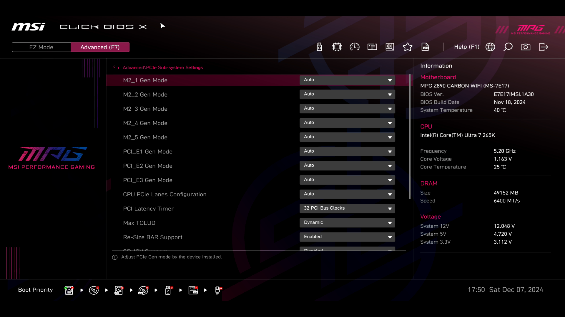 Обзор и тестирование материнской платы MSI MPG Z890 Carbon WiFi для платформы Intel LGA 1851