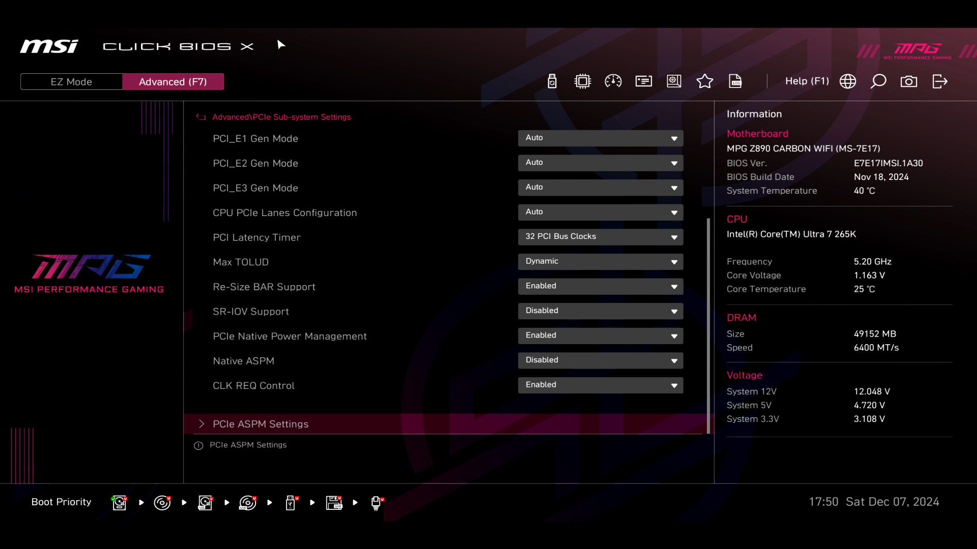 Обзор и тестирование материнской платы MSI MPG Z890 Carbon WiFi для платформы Intel LGA 1851
