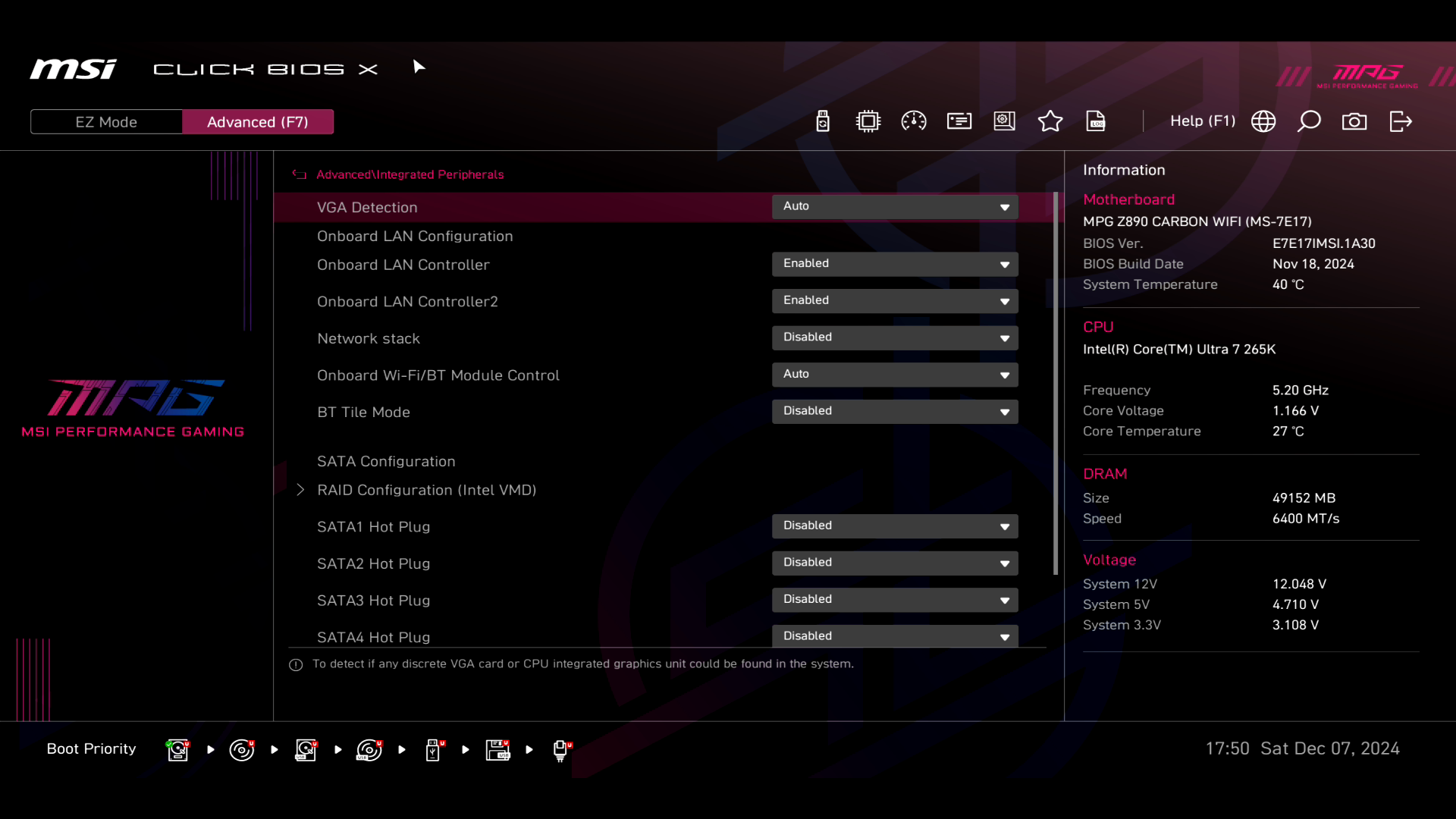 Обзор и тестирование материнской платы MSI MPG Z890 Carbon WiFi для платформы Intel LGA 1851