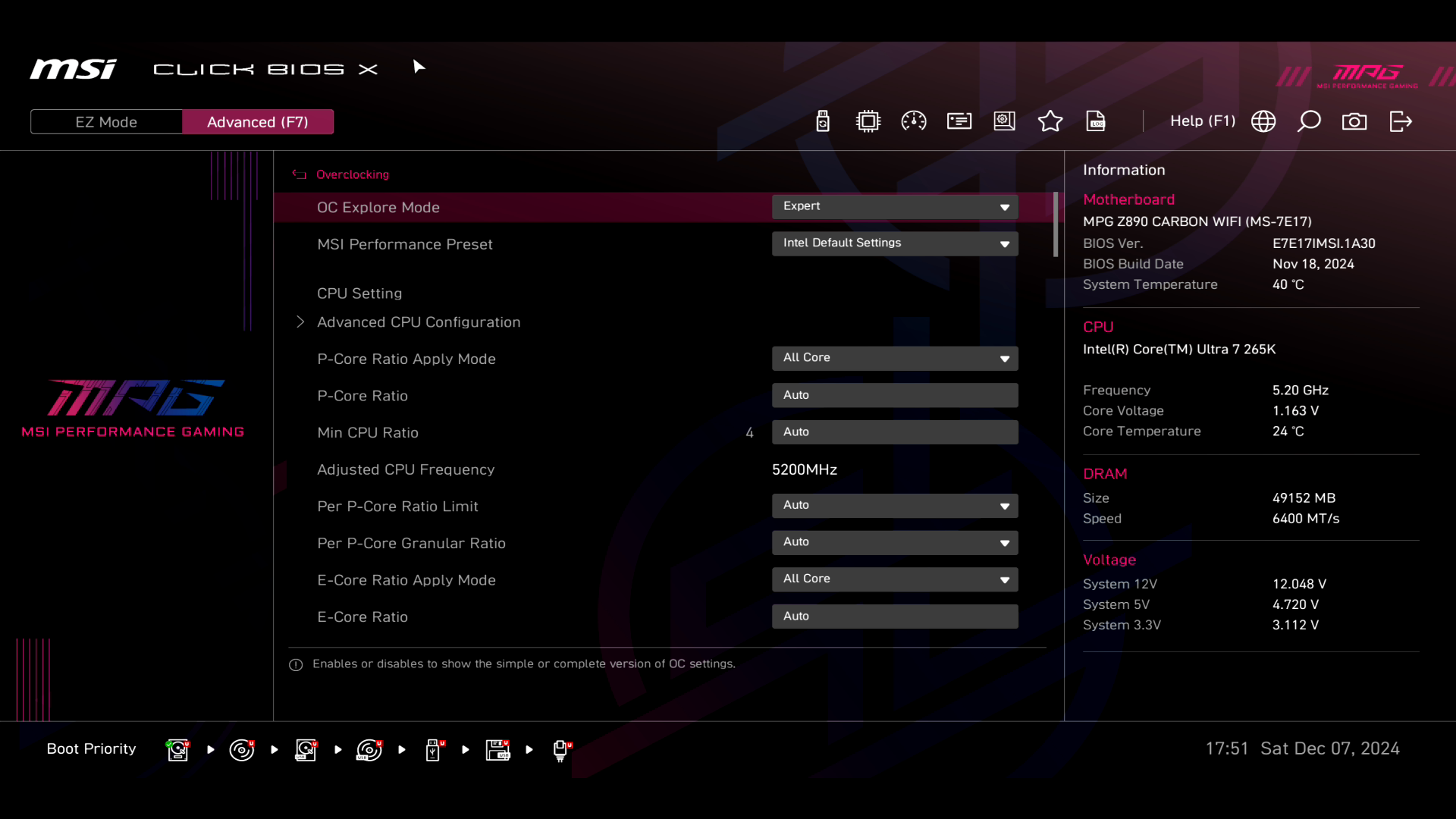 Обзор и тестирование материнской платы MSI MPG Z890 Carbon WiFi для платформы Intel LGA 1851