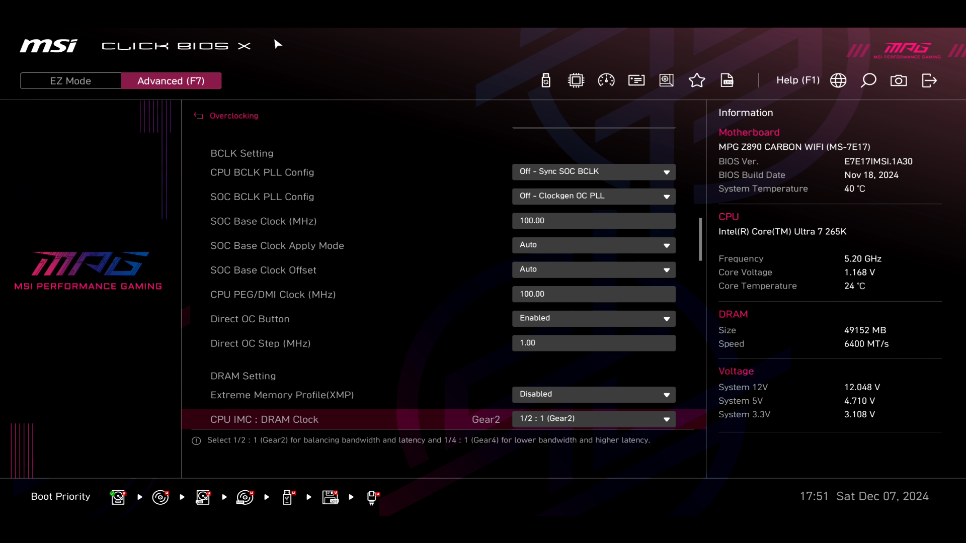Обзор и тестирование материнской платы MSI MPG Z890 Carbon WiFi для платформы Intel LGA 1851