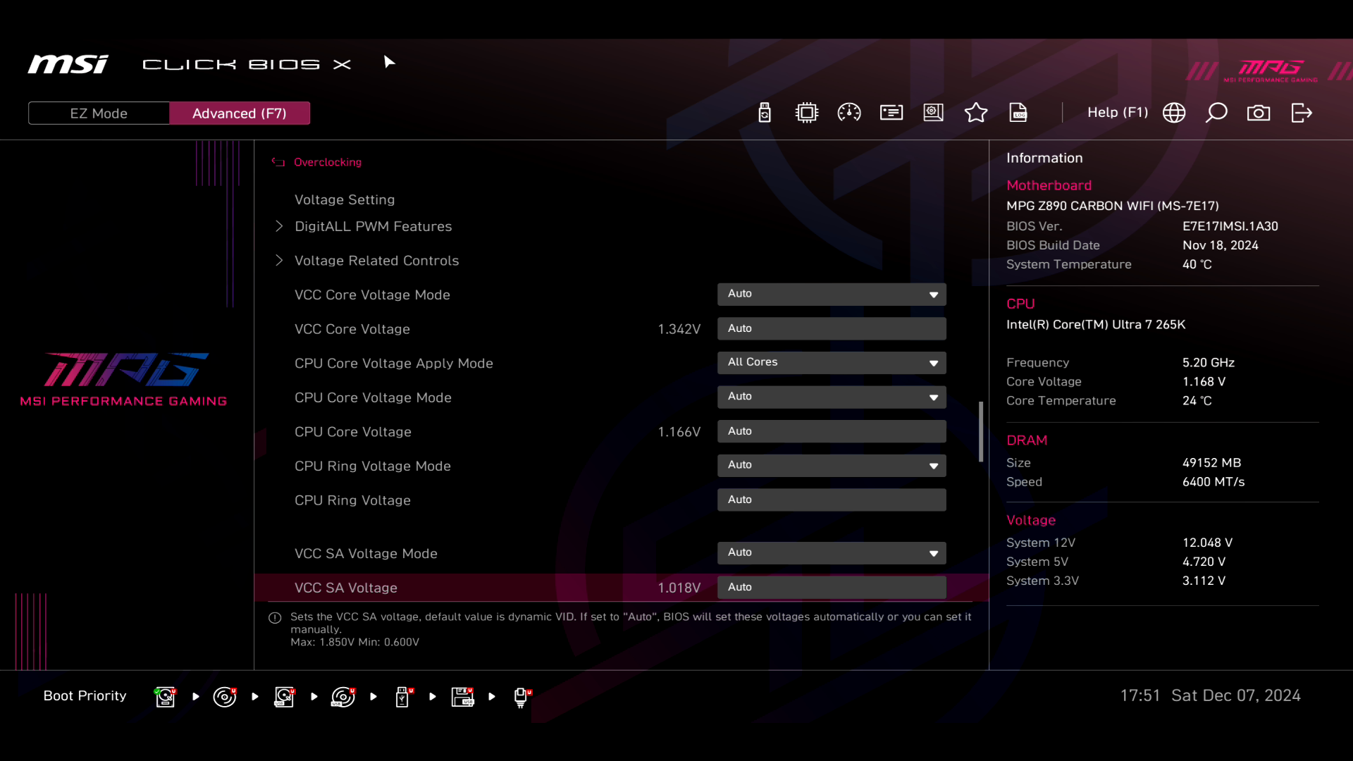 Обзор и тестирование материнской платы MSI MPG Z890 Carbon WiFi для платформы Intel LGA 1851