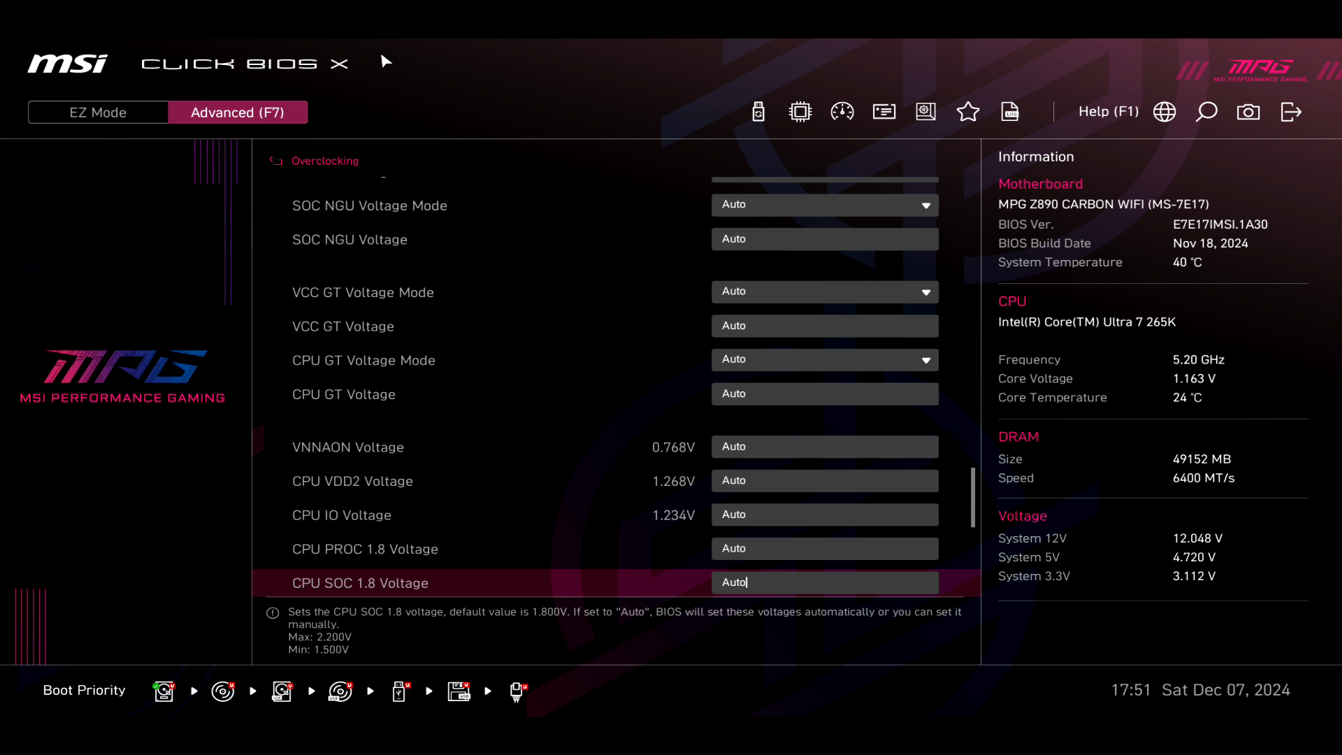 Обзор и тестирование материнской платы MSI MPG Z890 Carbon WiFi для платформы Intel LGA 1851