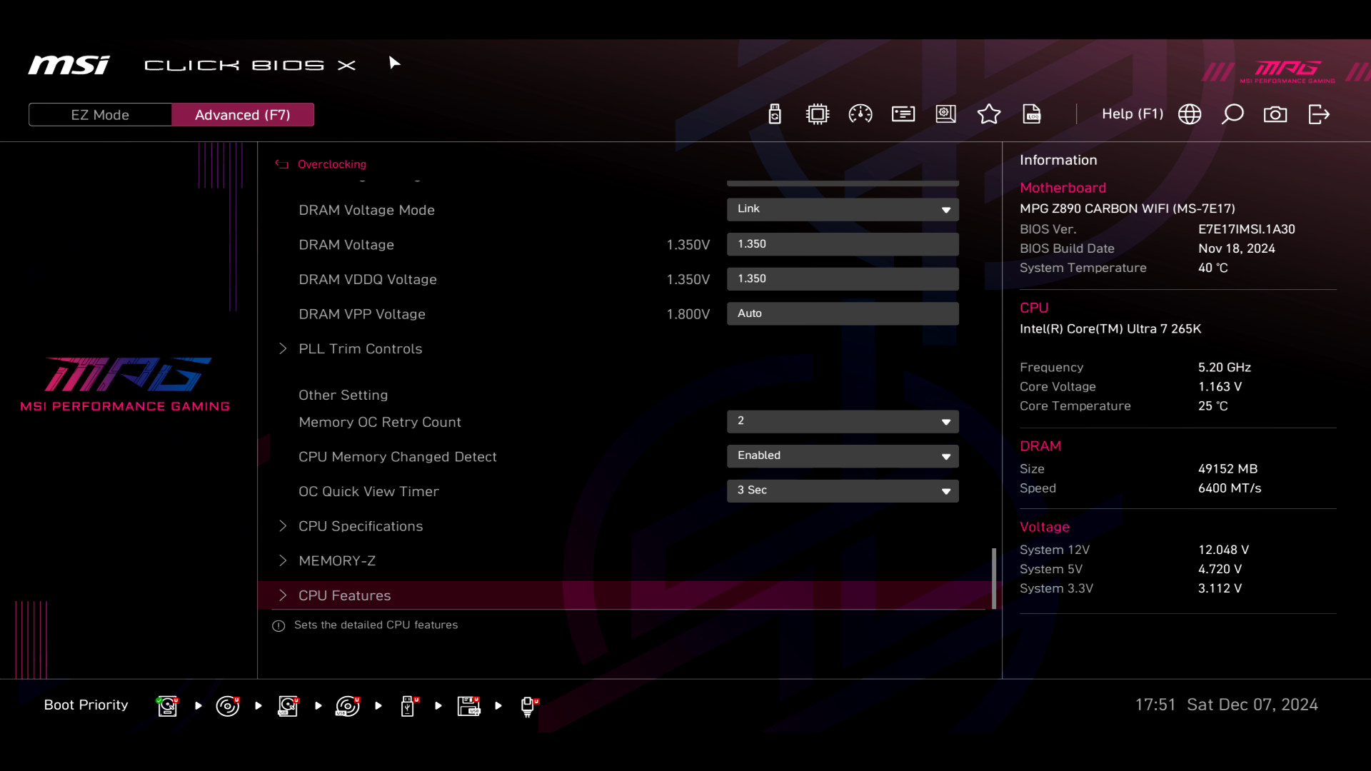 Обзор и тестирование материнской платы MSI MPG Z890 Carbon WiFi для платформы Intel LGA 1851