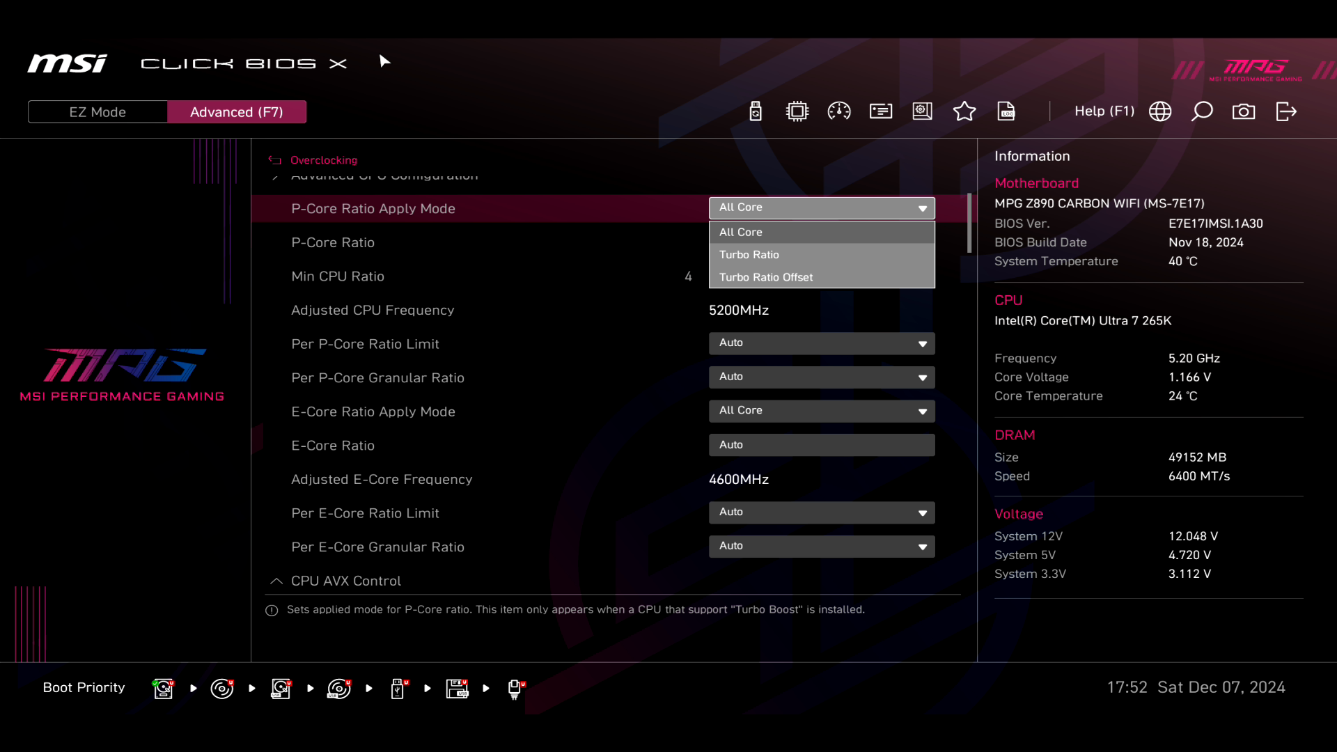 Обзор и тестирование материнской платы MSI MPG Z890 Carbon WiFi для платформы Intel LGA 1851