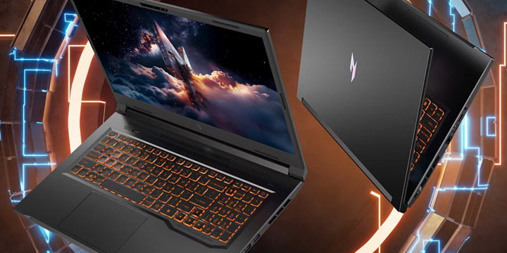 Обзор и тестирование игрового 17″ ноутбука Acer Nitro V 17 AI на базе процессора AMD Ryzen 7 260 и видеокарты NVIDIA GeForce RTX 5070