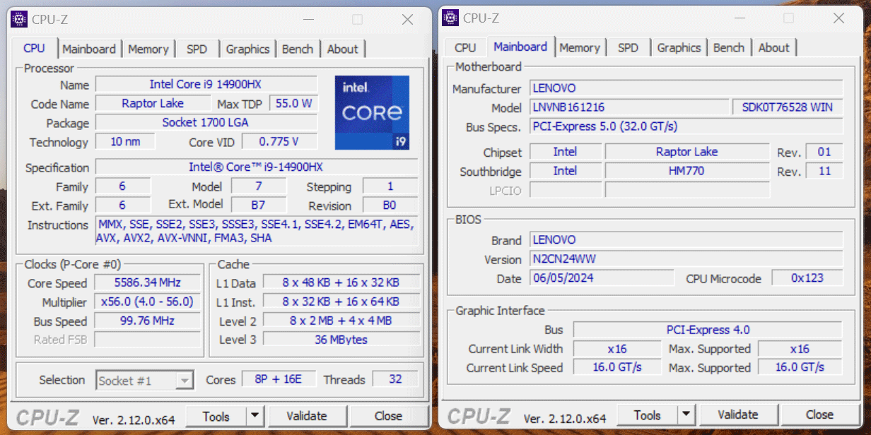 Огляд та тестування 16″ ноутбука Lenovo Legion Pro 7i 16IRX9H на базі процесора Intel Core i9-14900HX та відеокарти Nvidia GeForce RTX 4090