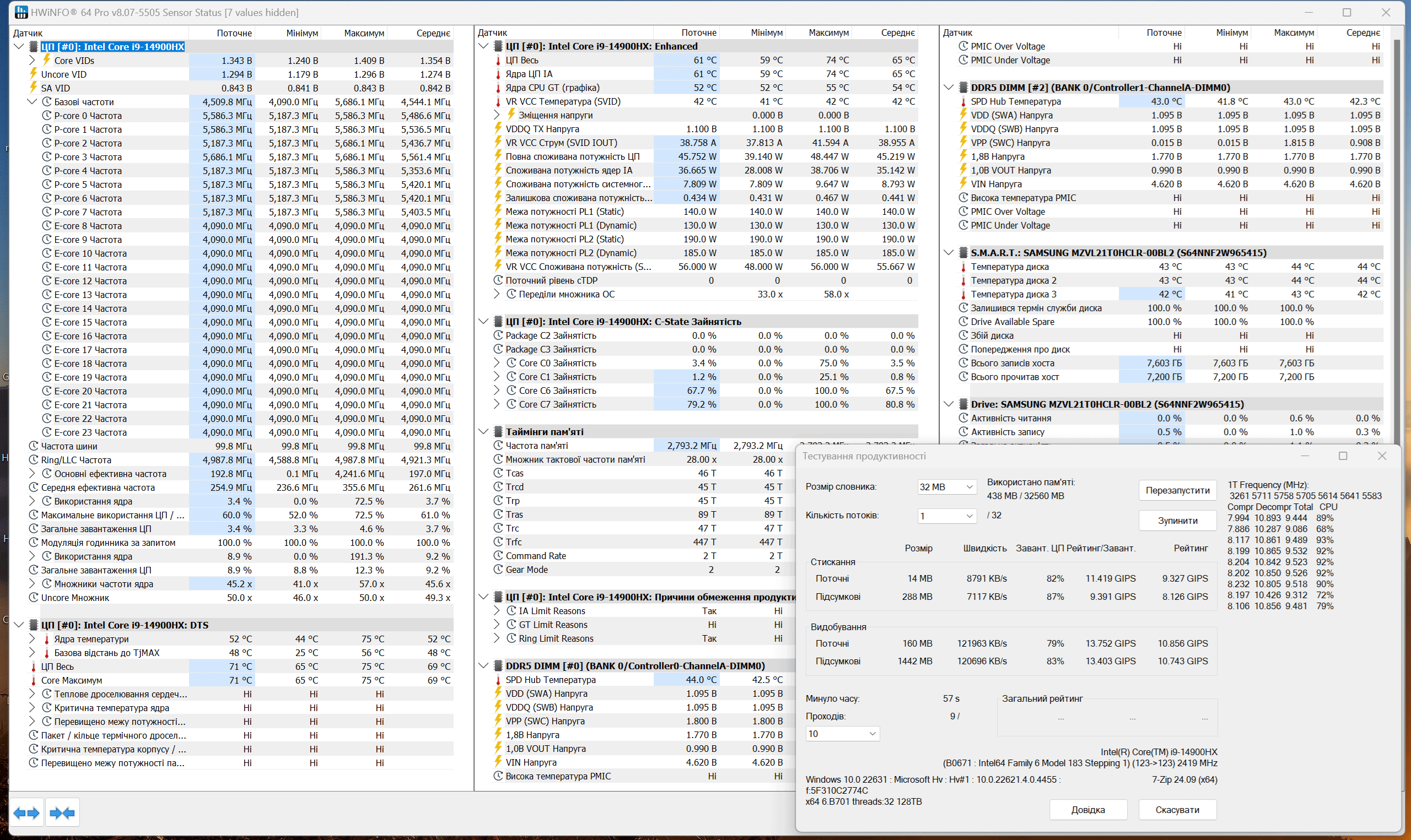 Огляд та тестування 16″ ноутбука Lenovo Legion Pro 7i 16IRX9H на базі процесора Intel Core i9-14900HX та відеокарти Nvidia GeForce RTX 4090