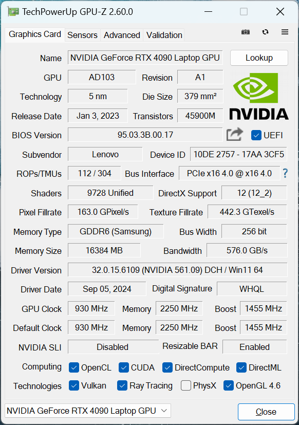 Огляд та тестування 16″ ноутбука Lenovo Legion Pro 7i 16IRX9H на базі процесора Intel Core i9-14900HX та відеокарти Nvidia GeForce RTX 4090