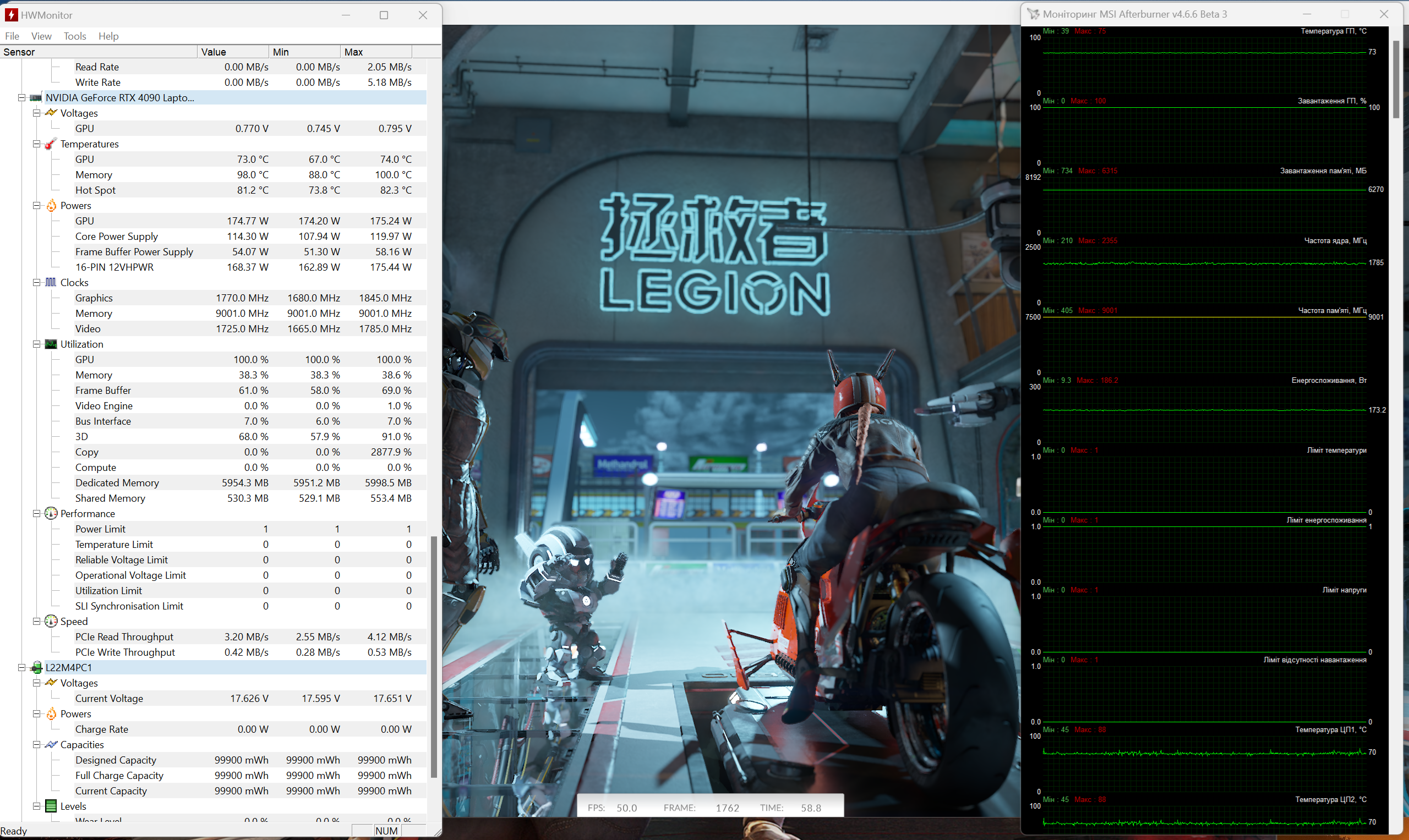 Огляд та тестування 16″ ноутбука Lenovo Legion Pro 7i 16IRX9H на базі процесора Intel Core i9-14900HX та відеокарти Nvidia GeForce RTX 4090
