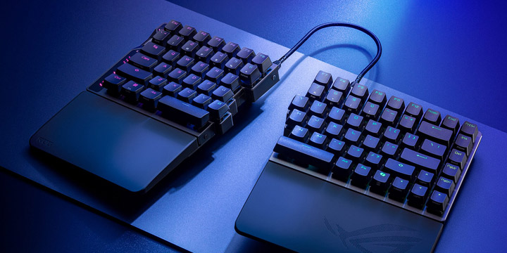 Обзор игровой магнитной split-клавиатуры ASUS ROG Falcata. Максимальный комфорт