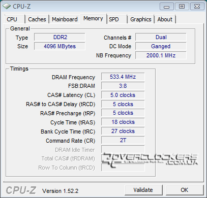 DDR2-1066 с задержками 5-5-5-18, Ganged