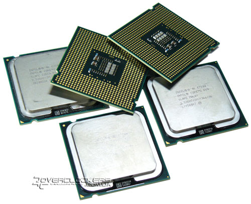 Несколько процессоров Intel Core 2 Duo E7200 в сравнении с E8200, E6750 и E4600