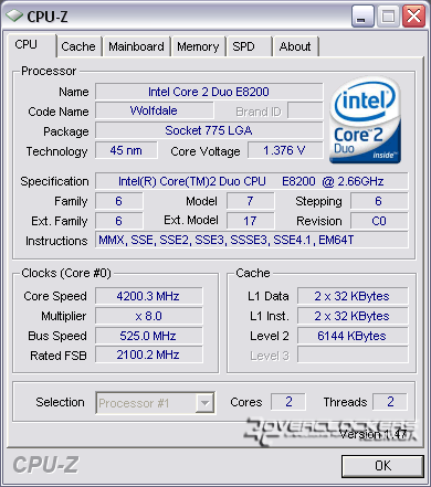 Разгон Core 2 Duo E8200