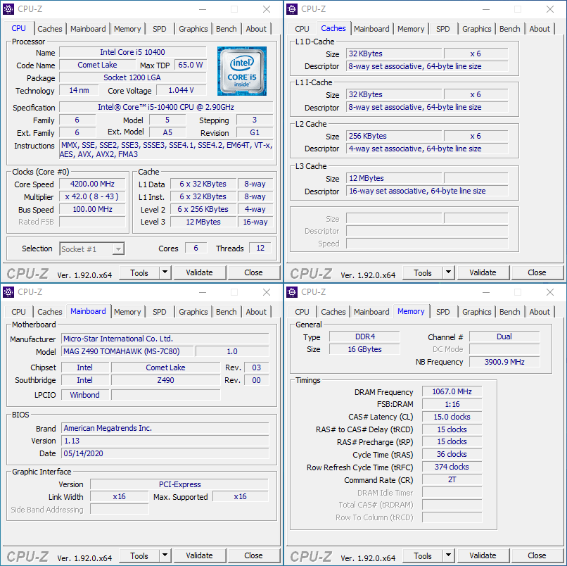 Intel Core i5-10400