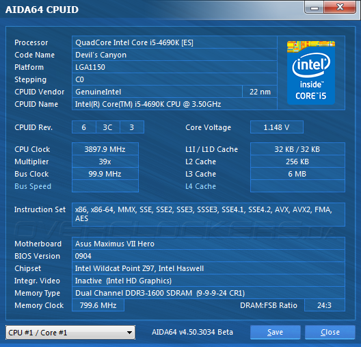 Процессор Intel Core i5-4690K