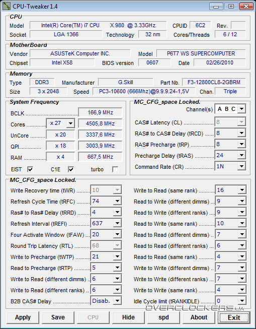Intel core i7 980x extreme разрядность шины адреса