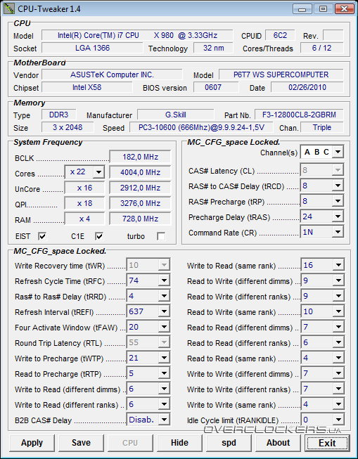Intel core i7 980x extreme разрядность шины адреса