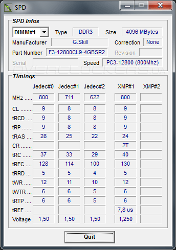 G.Skill F3-12800CL9D-8GBSR2 Sniper G.Skill F3-12800CL9D-8GBSR2 Sniper