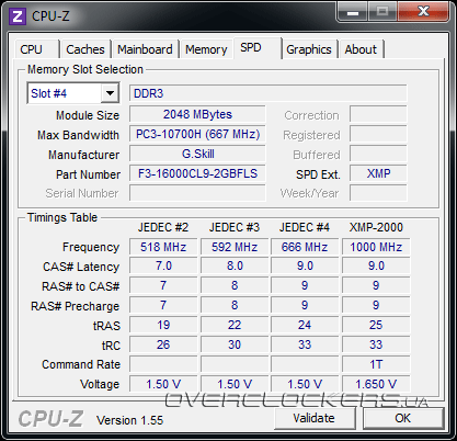 G.Skill F3-16000CL9D-4GBFLS G.Skill F3-16000CL9D-4GBFLS