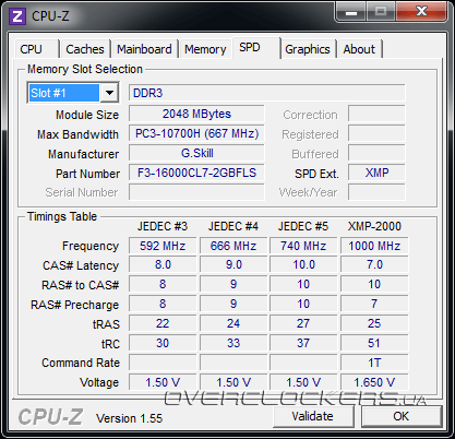 G.Skill F3-16000CL7D-4GBFLS G.Skill F3-16000CL7D-4GBFLS