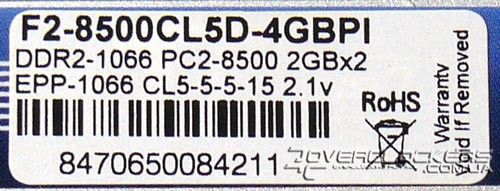 G.SKILL F2-8500CL5D-4GBPI G.SKILL F2-8500CL5D-4GBPI
