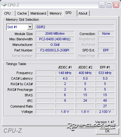 G.SKILL F2-8500CL5D-4GBPI G.SKILL F2-8500CL5D-4GBPI
