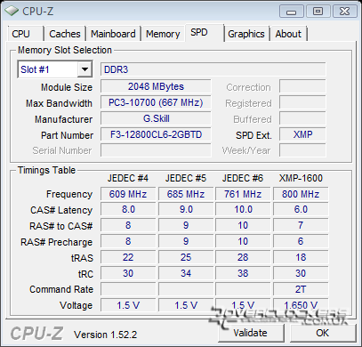 G.Skill F3-12800CL6T-6GBTD G.Skill F3-12800CL6T-6GBTD