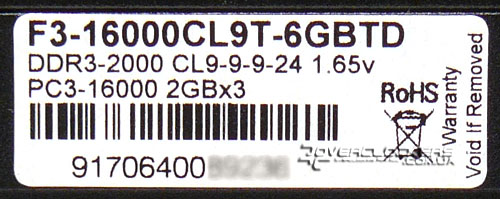 G.SKILL F3-16000CL9T-6GBTD