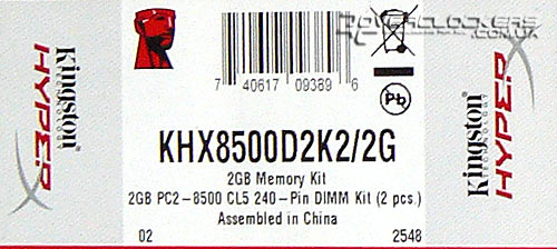 Память Kingston HiperX KHX8500D2K2/2G