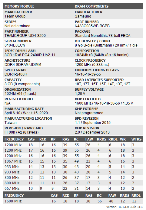 Team T-FORCE XTREEM ARGB TF10D416G3200HC16CDC01