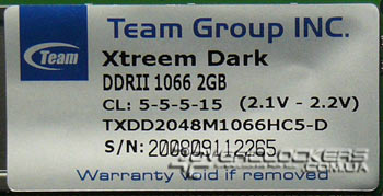 Память Team Xtreem Dark TXDD4096M1066HC5-D