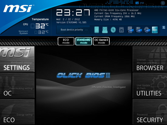 UEFI Setup MSI 970A-G45