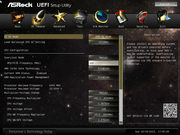 UEFI Setup ASRock FM2A85X-ITX