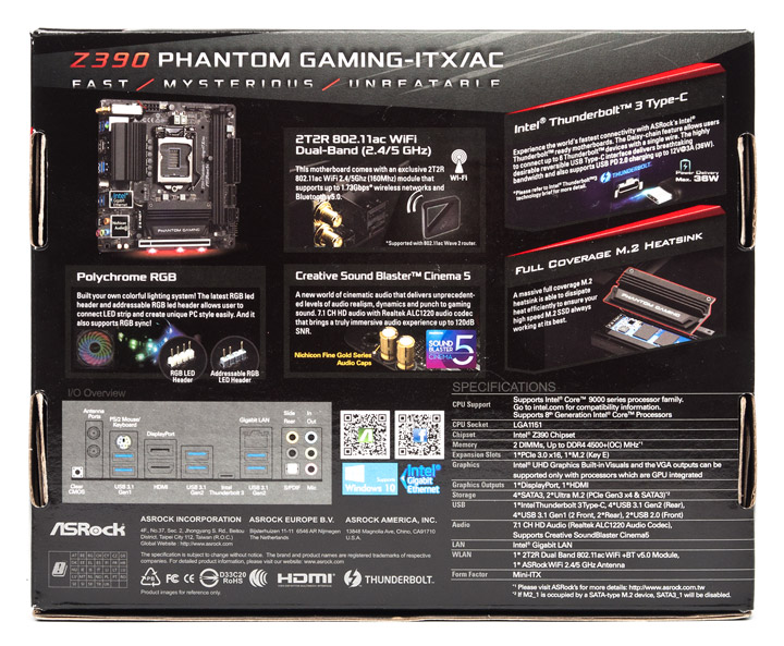 ASRock Z390 Phantom Gaming-ITX/AC