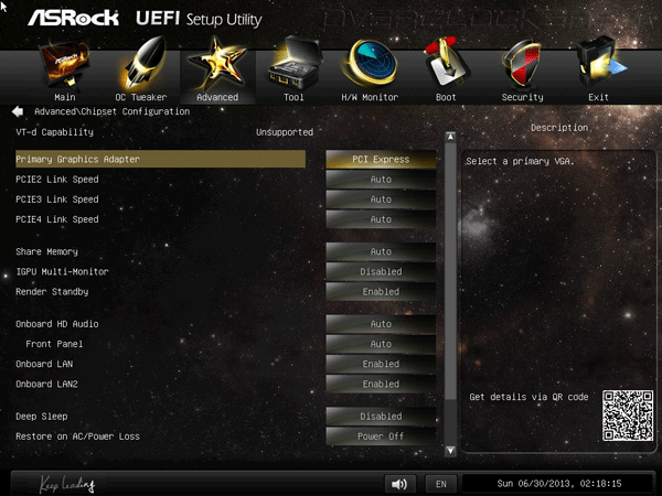 UEFI Setup ASRock Z87 Extreme6 UEFI Setup ASRock Z87 Extreme6