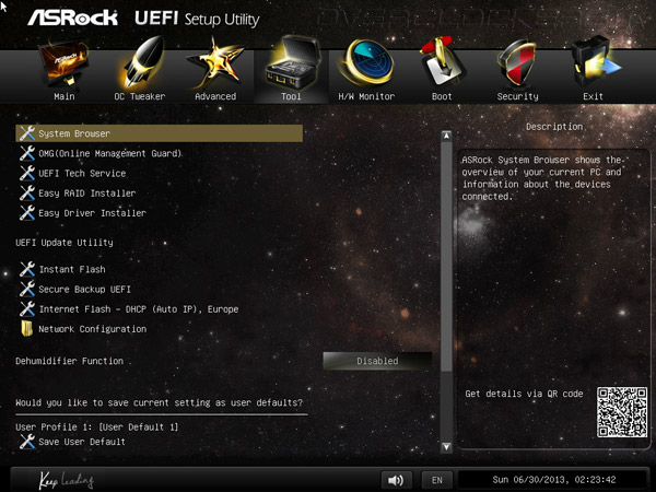 UEFI Setup ASRock Z87 Extreme6 UEFI Setup ASRock Z87 Extreme6