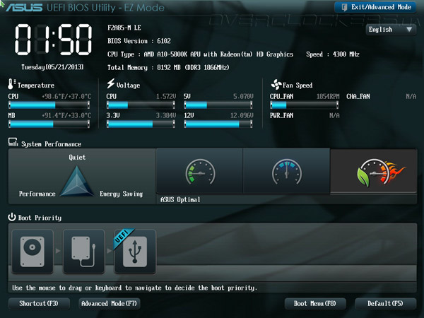 Разгон ASUS F2A85-M LE