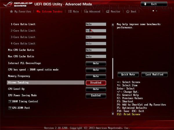UEFI Setup ASUS Maximus VI Hero