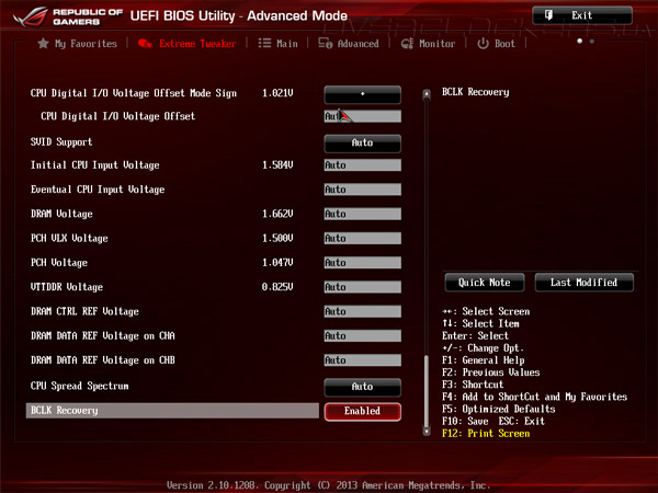 UEFI Setup ASUS Maximus VI Hero